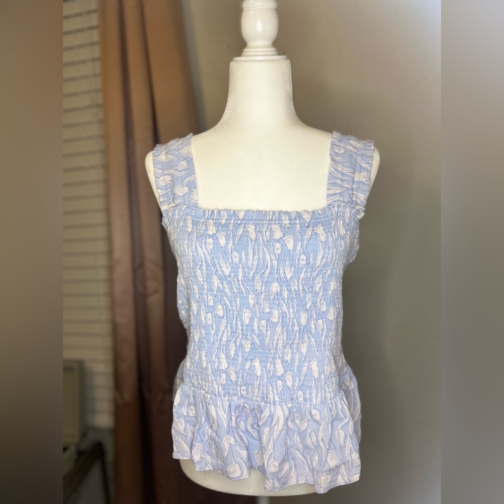 White/Blue, Tank Top, LC Lauren Conrad, Size: L